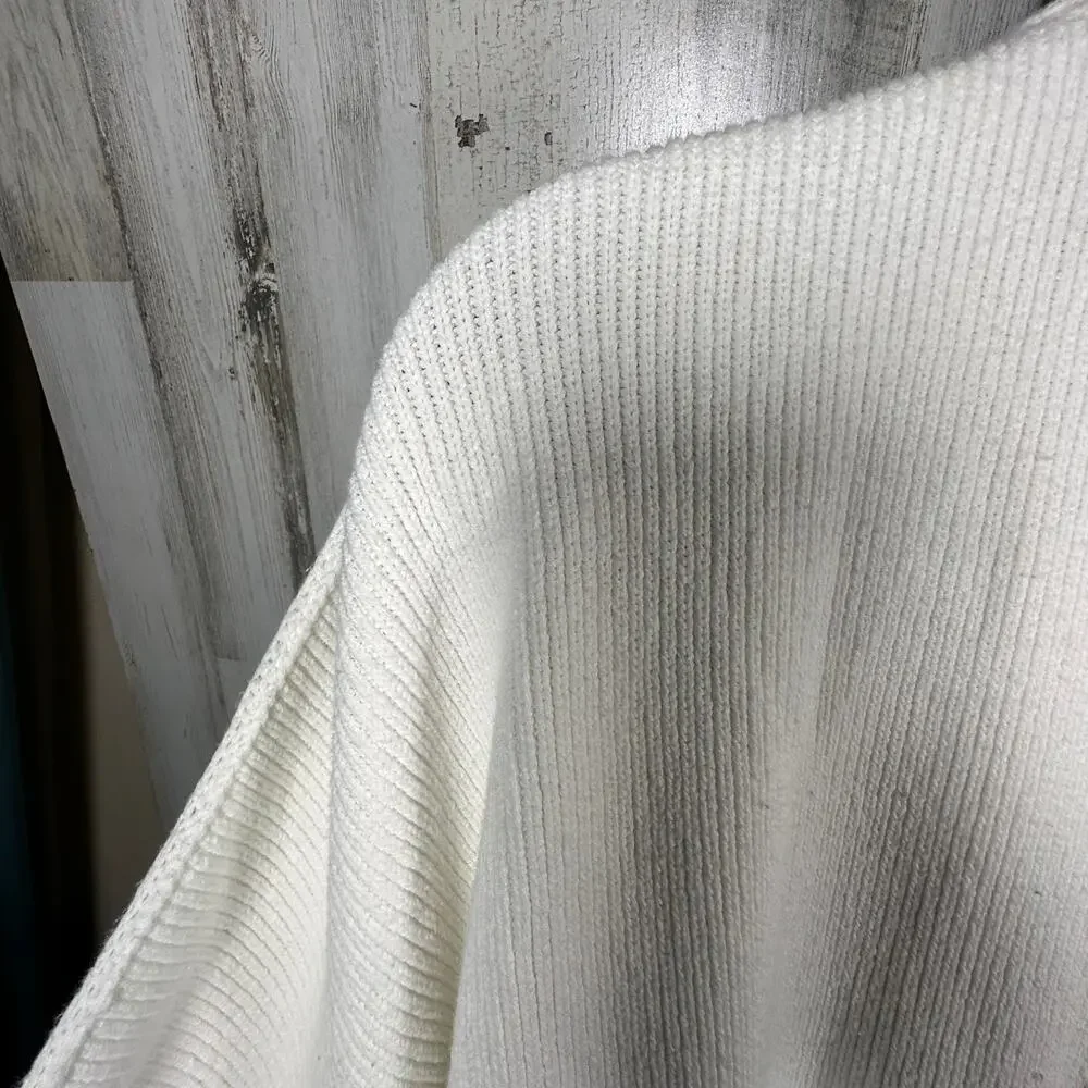 Free People Sweater XL | Ivory Knit | Balloon Sleeves | Oversized Fit | MSRP $98 - Picture 5 of 8